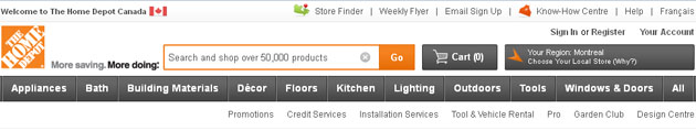 Home Depot online