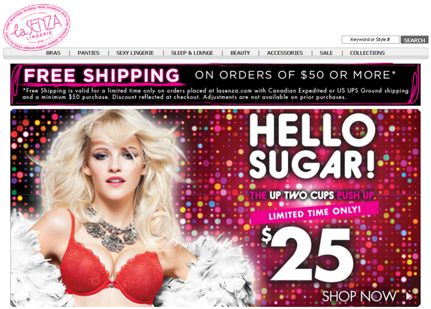 La Senza lingerie online