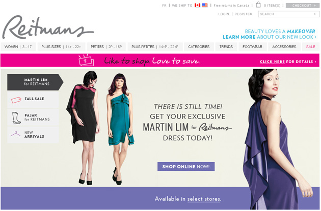 Reitmans Womenwear online store