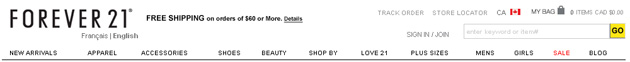 Forever 21 Clothing Store online