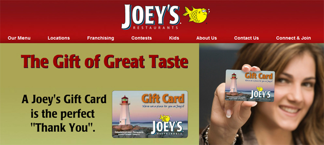 Joey's Restaurants online