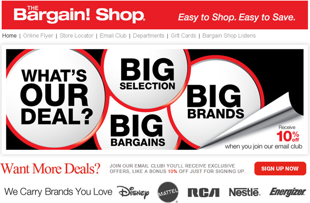 The Bargain Shop online weekly flyer