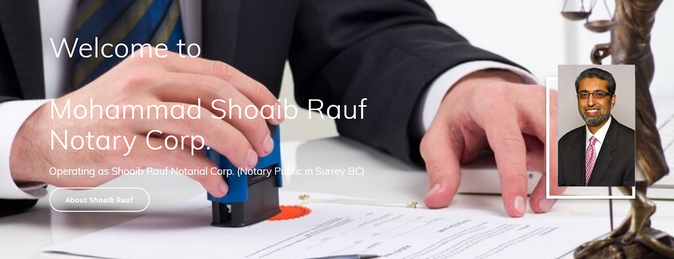 Muhammad Shoaib Rauf Notary Public Online