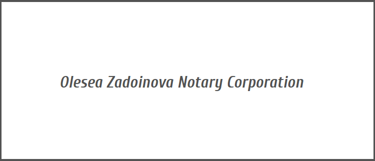 Olesea Zadoinova Notary Online