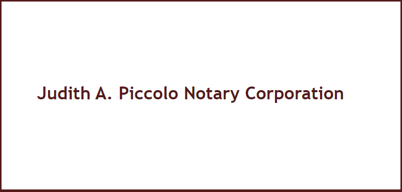 Judith A. Piccolo Notary Corp. Online