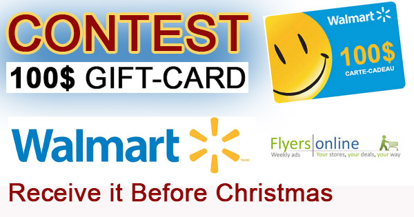 Win 100$ Walmart Gift Card Contest