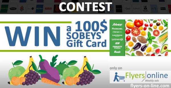 Banner for: Win a Sobeys 100$ Gift Card Contest