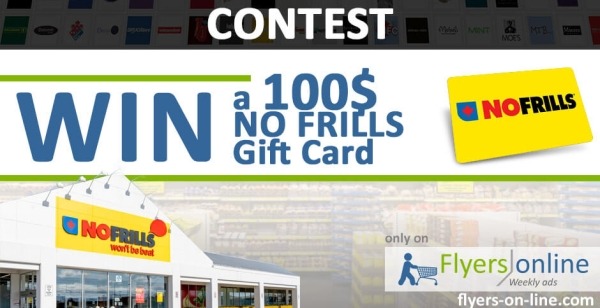 Win a 100$ No Frills Gift Card Contest