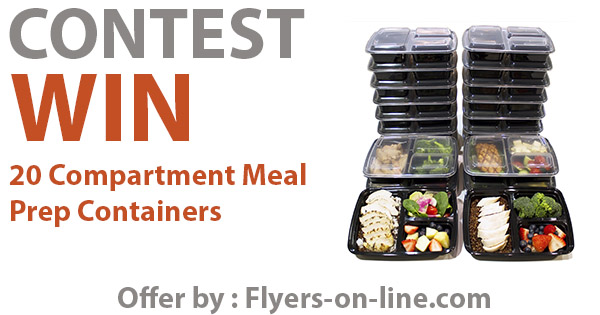 Win 20 Compartment Meal  Prep Containers