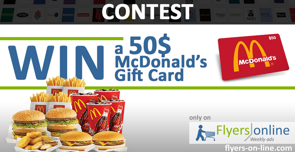 50$ McDonald's Gift Card Contest