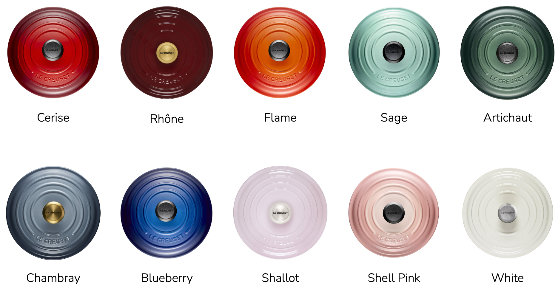 Le Creuset Cookware Colours