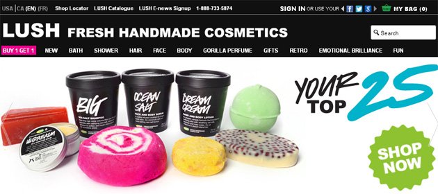 Lush Fresh Handmade Cosmetics online