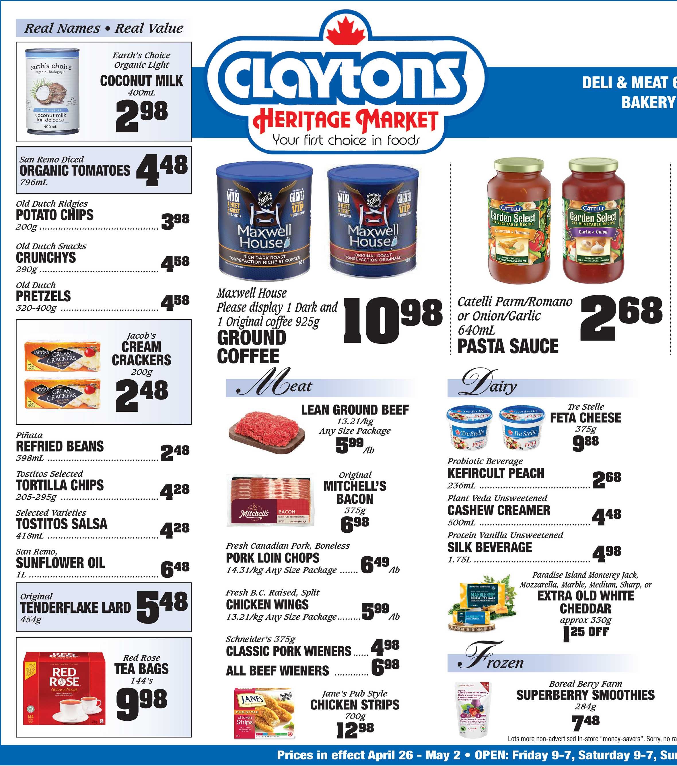 Claytons Heritage Market - Weekly Flyer Specials