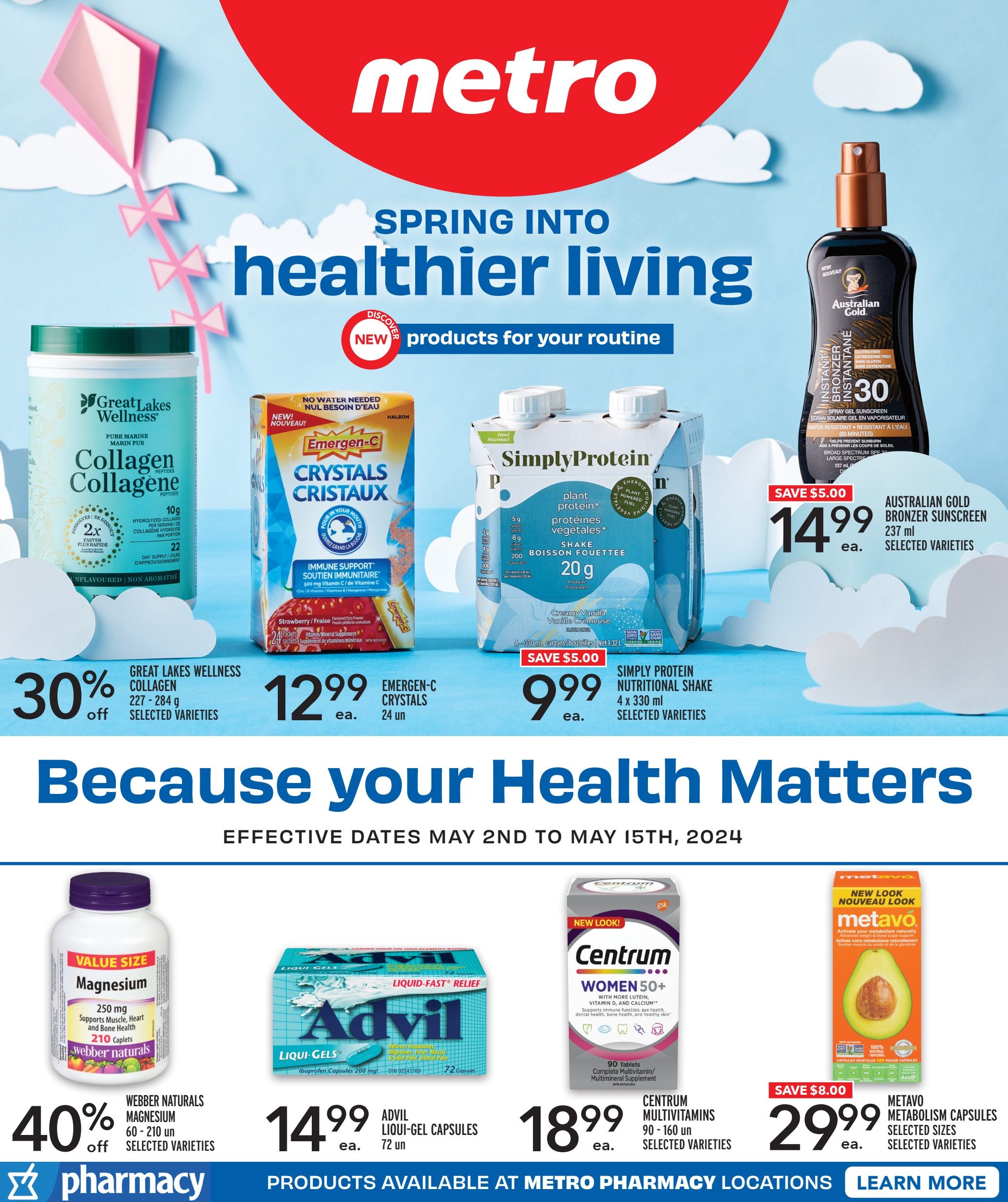 Metro - Ontario - Pharmacy Flyer Specials