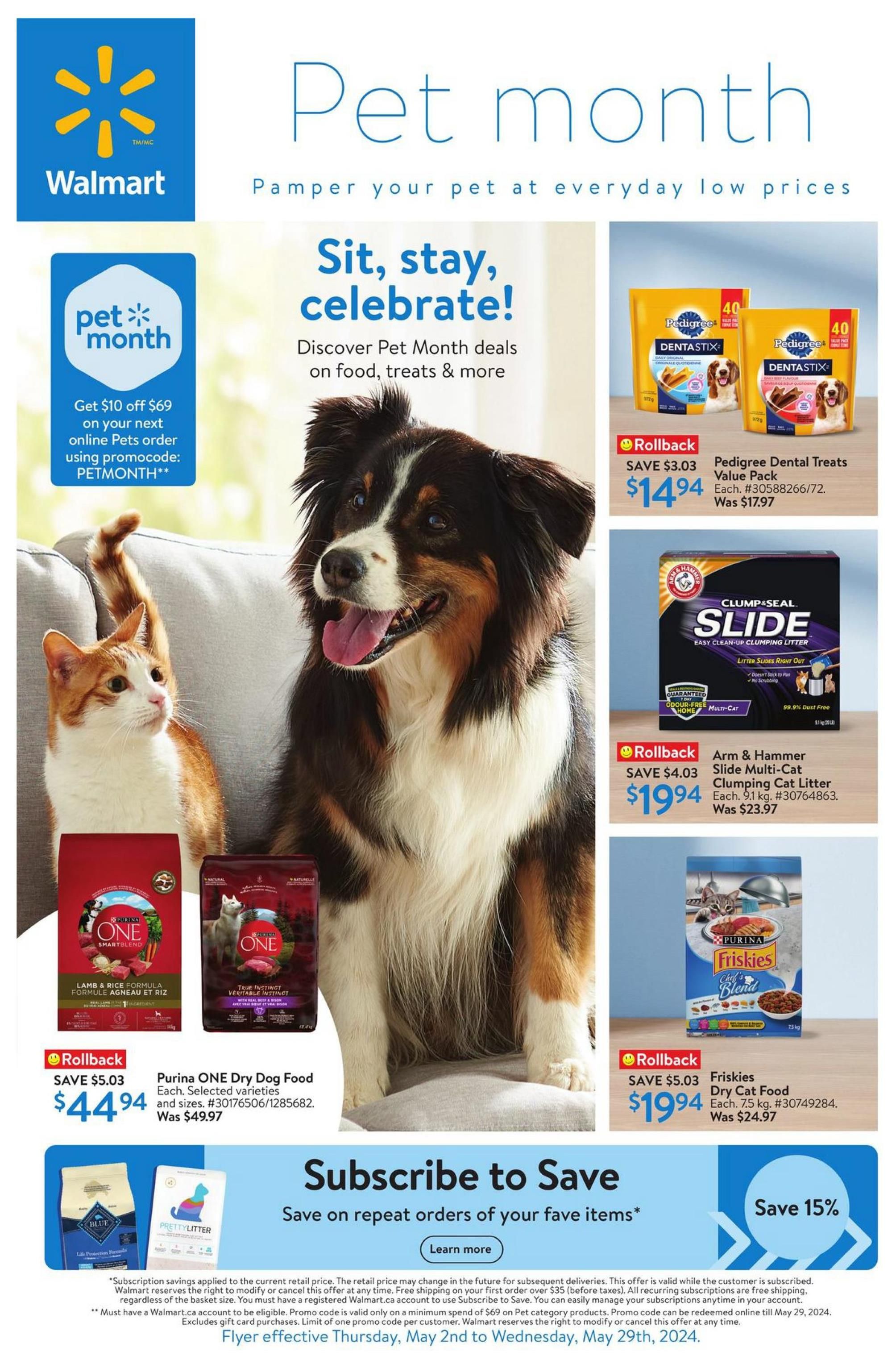 Walmart Canada - Pet Month Specials