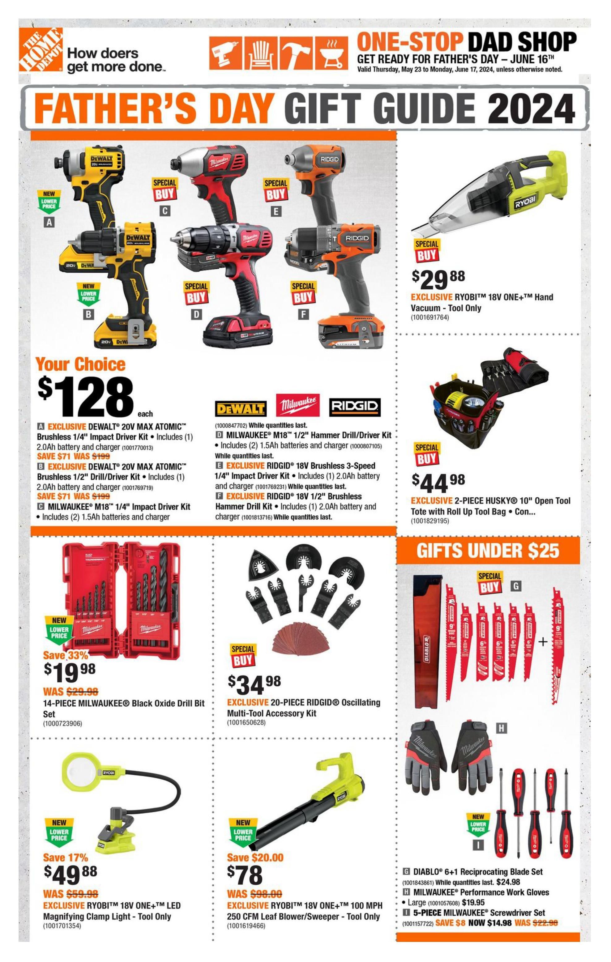 Home Depot - Father's Day Gift Guide