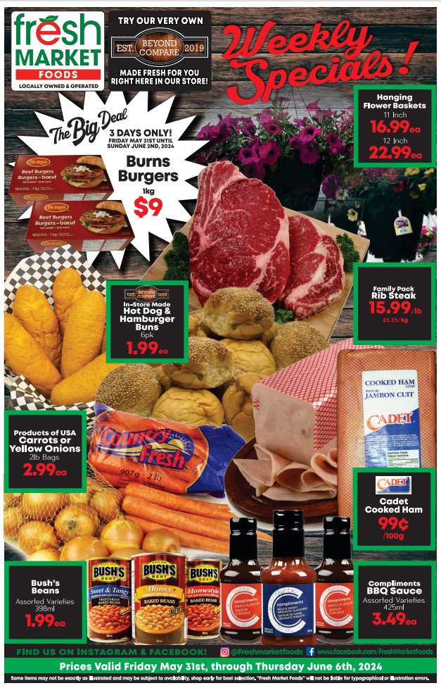 Fresh Market Foods Weekly Flyer Specials from May 31st to Jun 6th