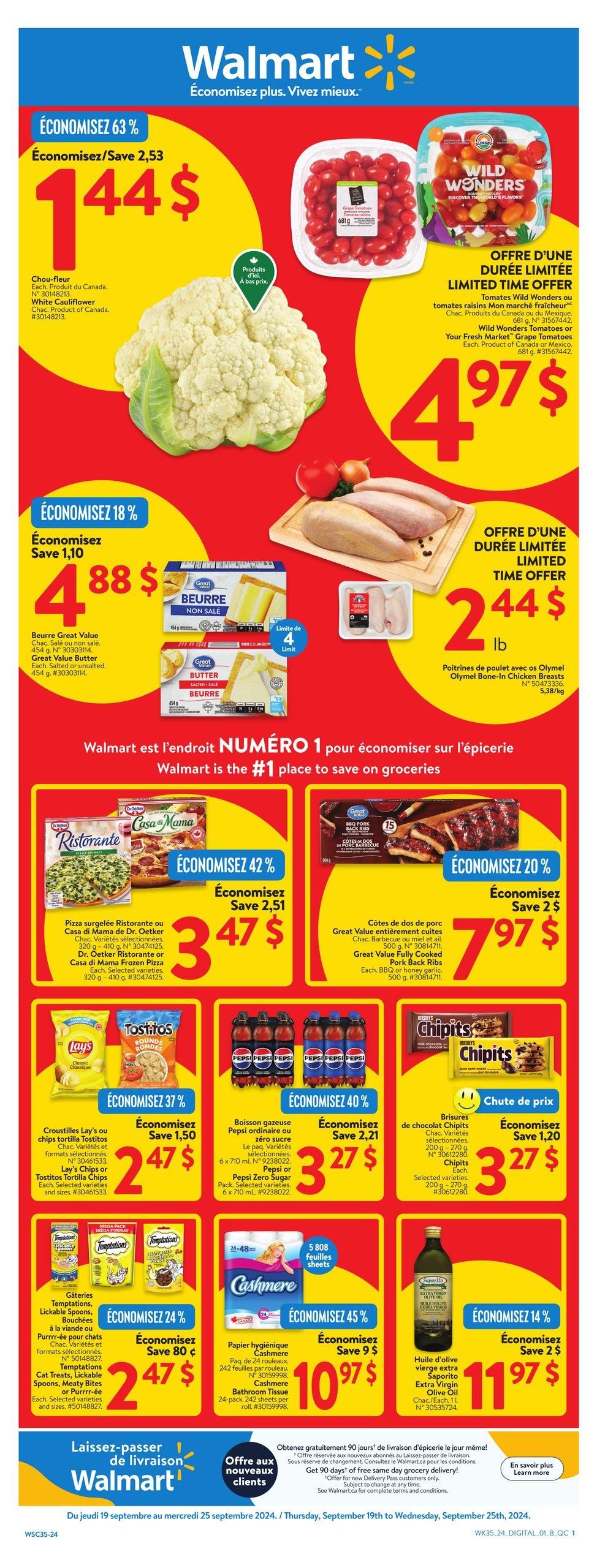 Walmart Canada Weekly Flyer Specials from Sep 19th to Sep 25th 2024 Flyers Online