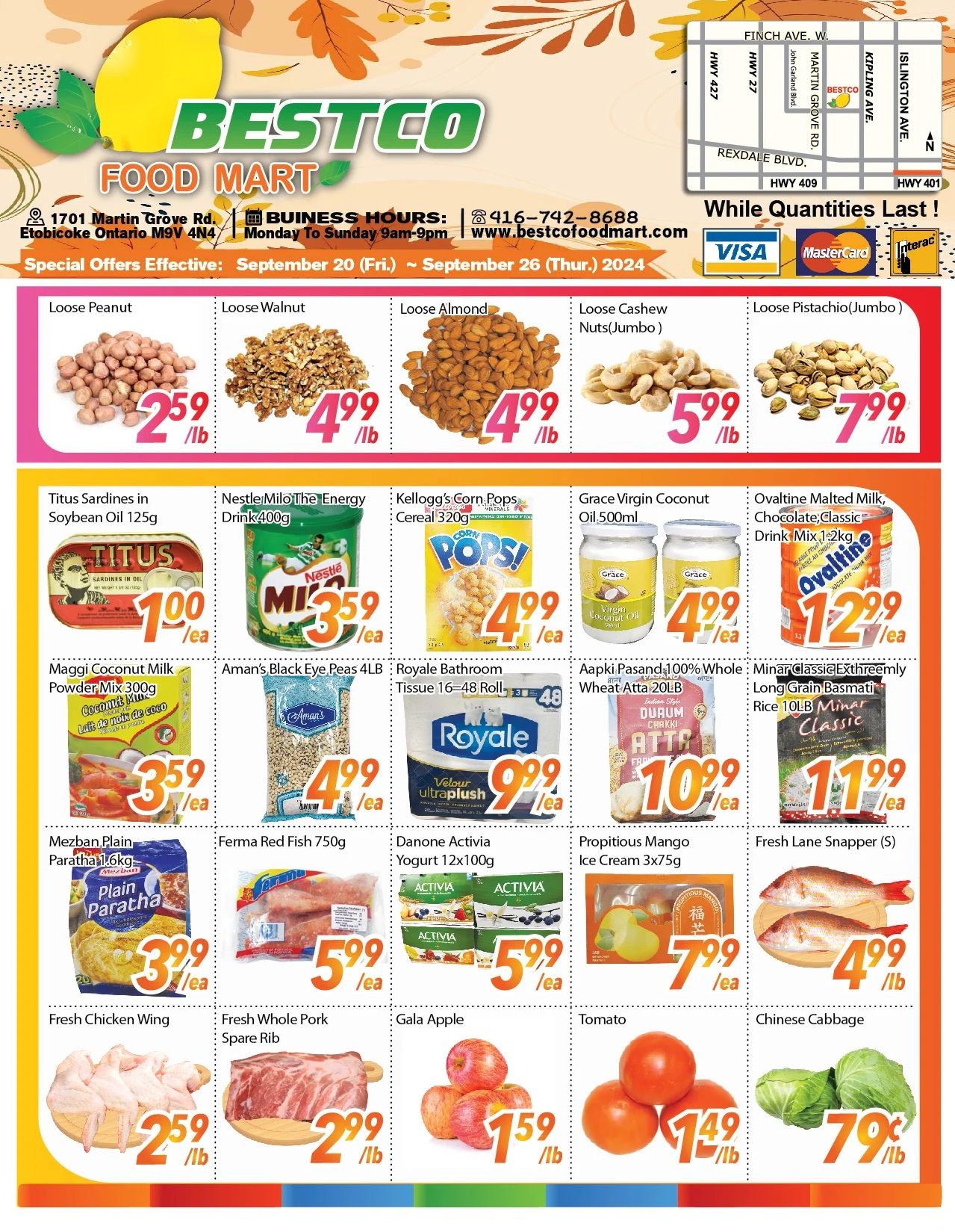 Bestco Food Mart Etobicoke Weekly Flyer Specials from Sep 20th to