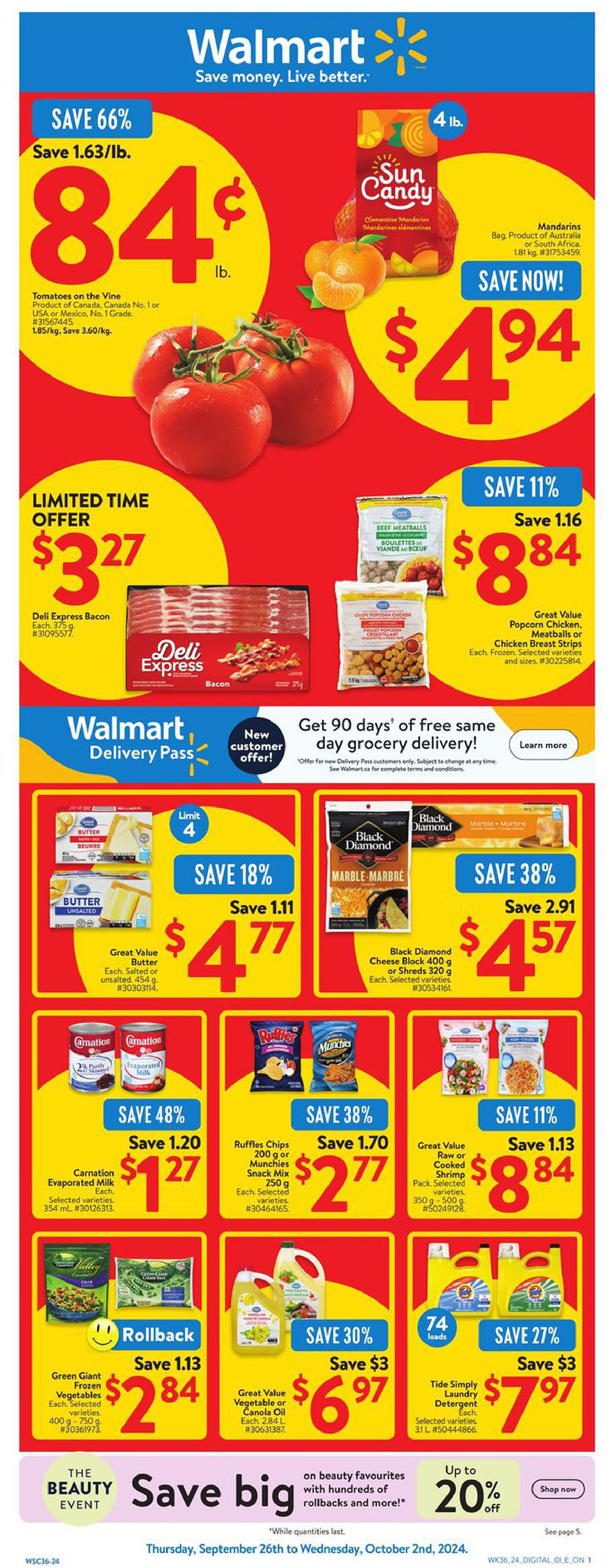 Walmart Canada Ontario Weekly Flyer Specials from Sep 26th to Oct 2nd 2024 Flyers Online