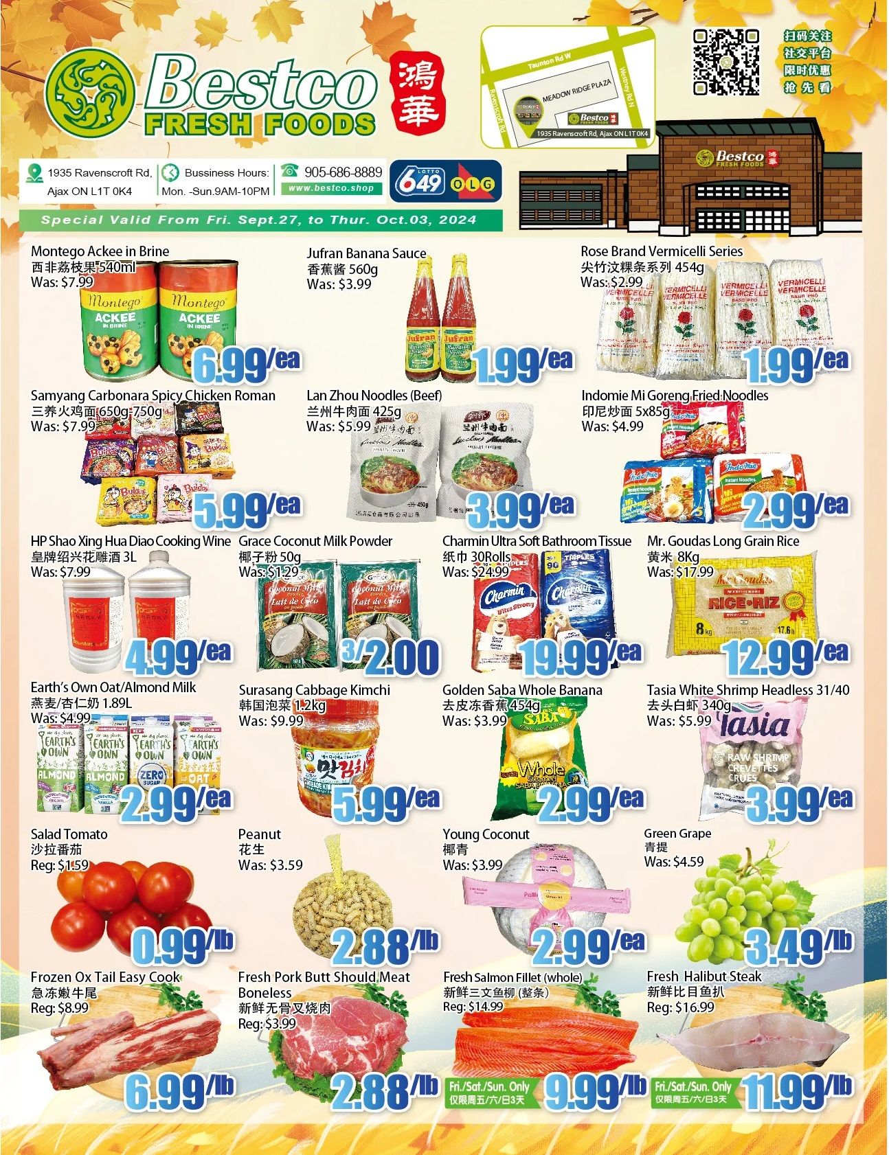Bestco Food Mart Ajax Weekly Flyer Specials from Sep 27th to Oct