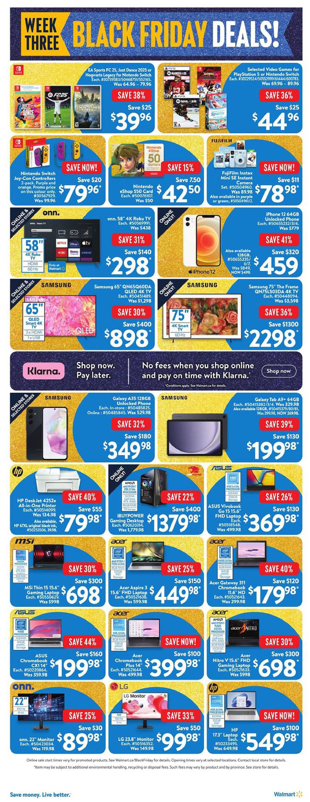 Walmart Canada Western Canada Black Friday Deals Flyer from Nov