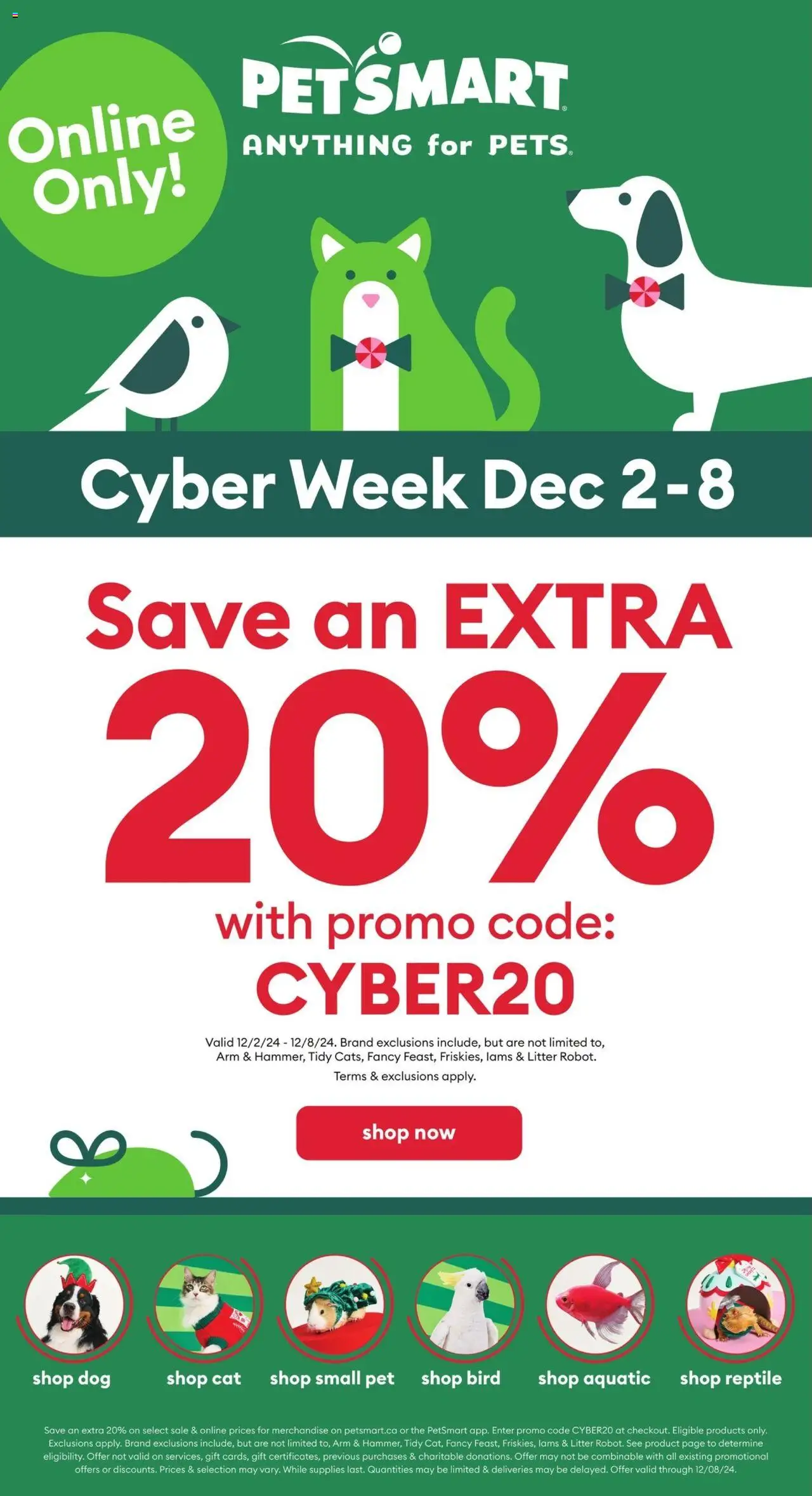 PetSmart Cyber Monday Flyer from Dec 2nd to Dec 8th 2024 Flyers Online