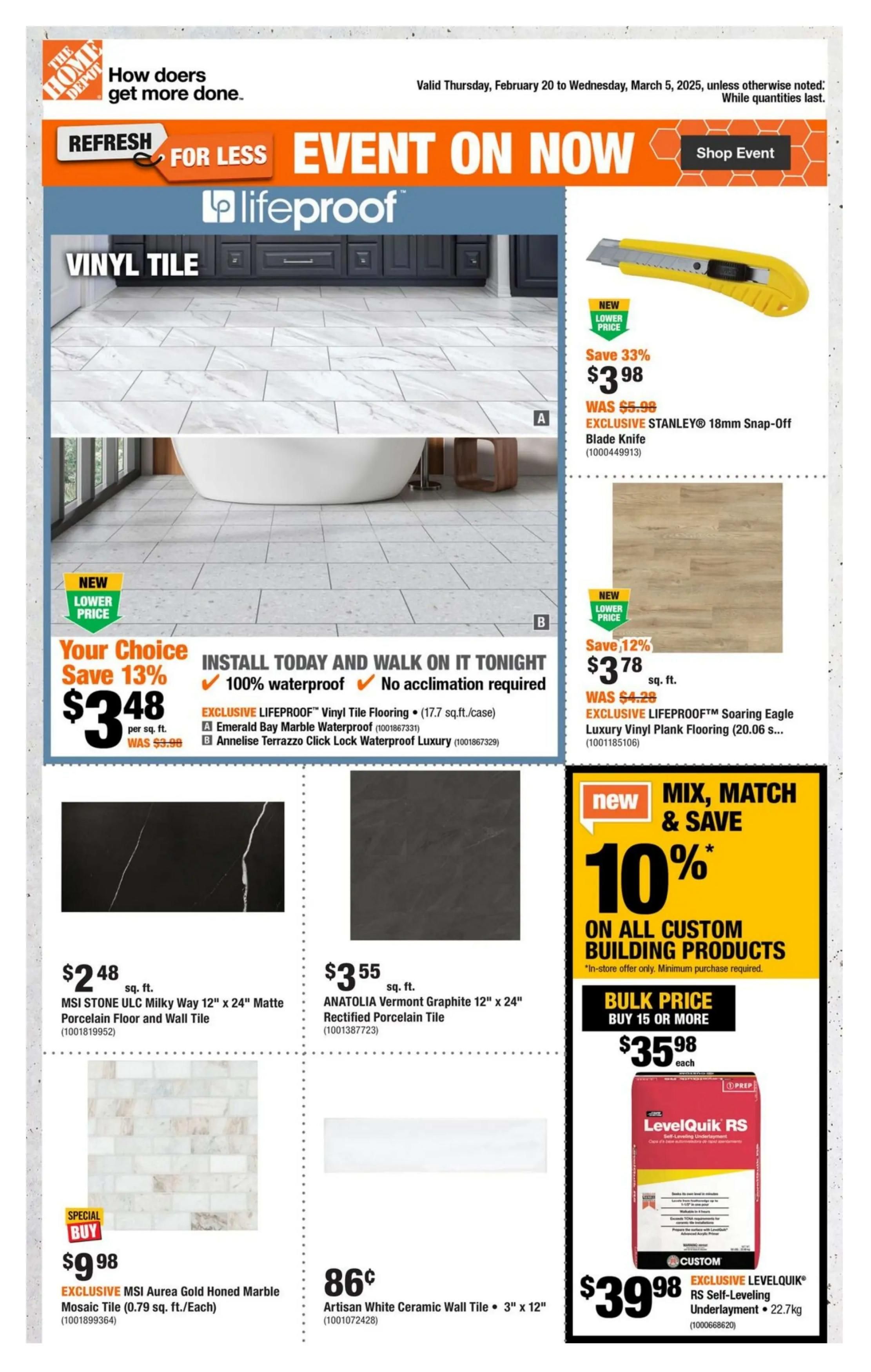 Home depot ontario weekly flyers flyers online