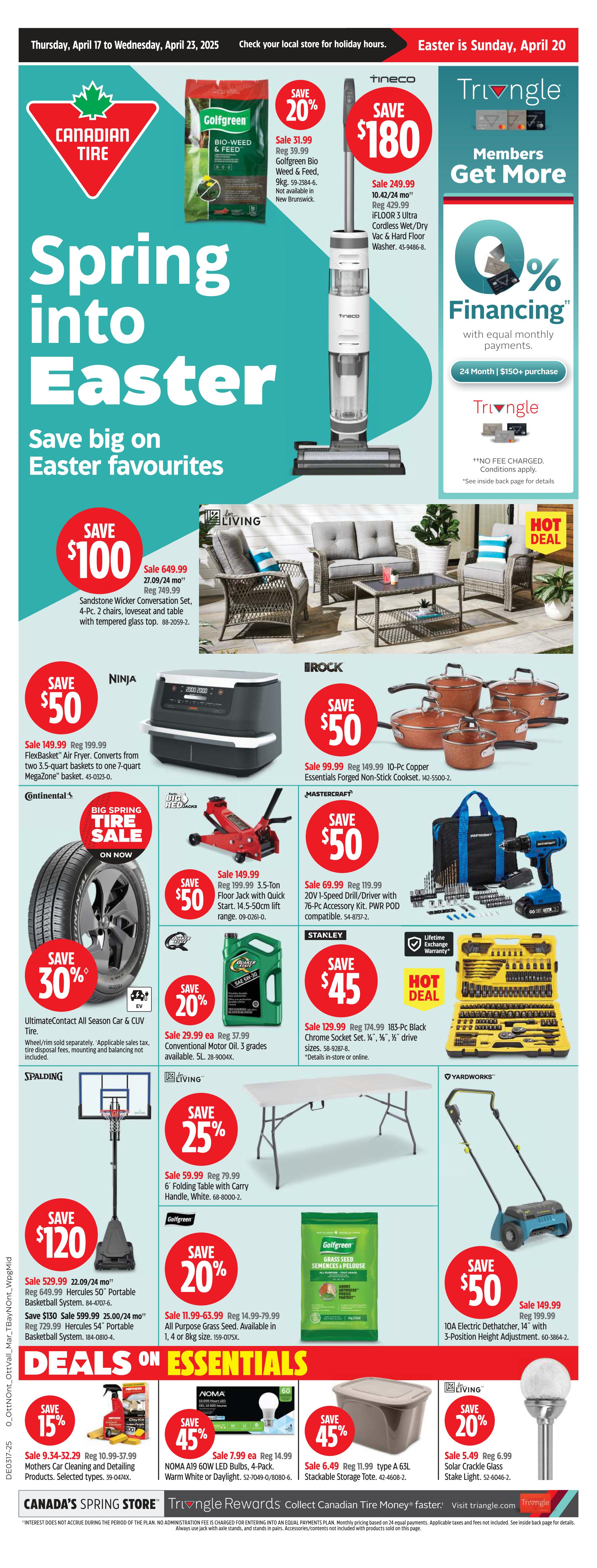 Canadian Tire - Atlantic Canada - Weekly Flyer Specials - Valid from April 17 to 23, 2025 - Page 1