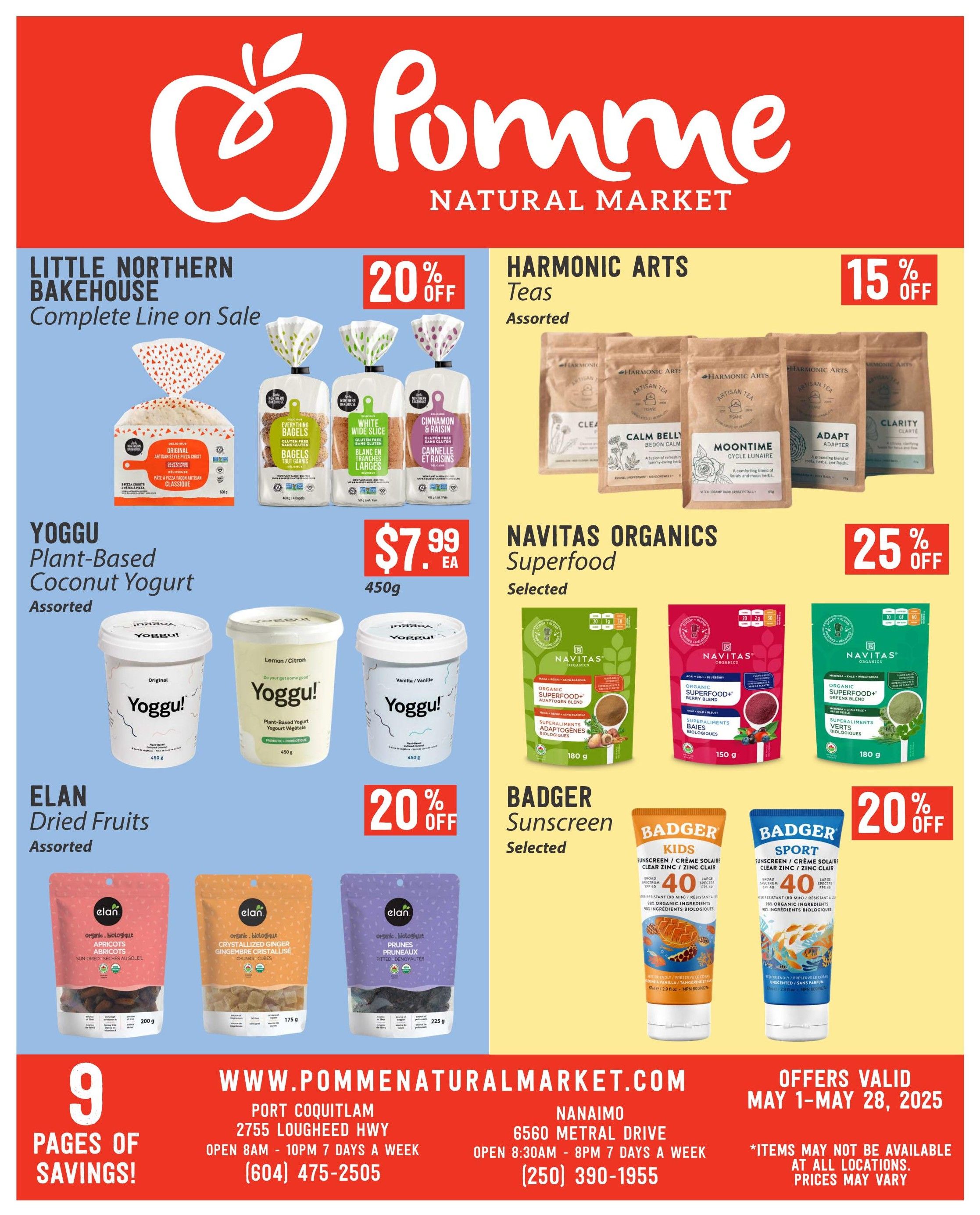 Pomme Natural Market - Monthly Specials - Valid from May 1 to 28, 2025 - Page 1