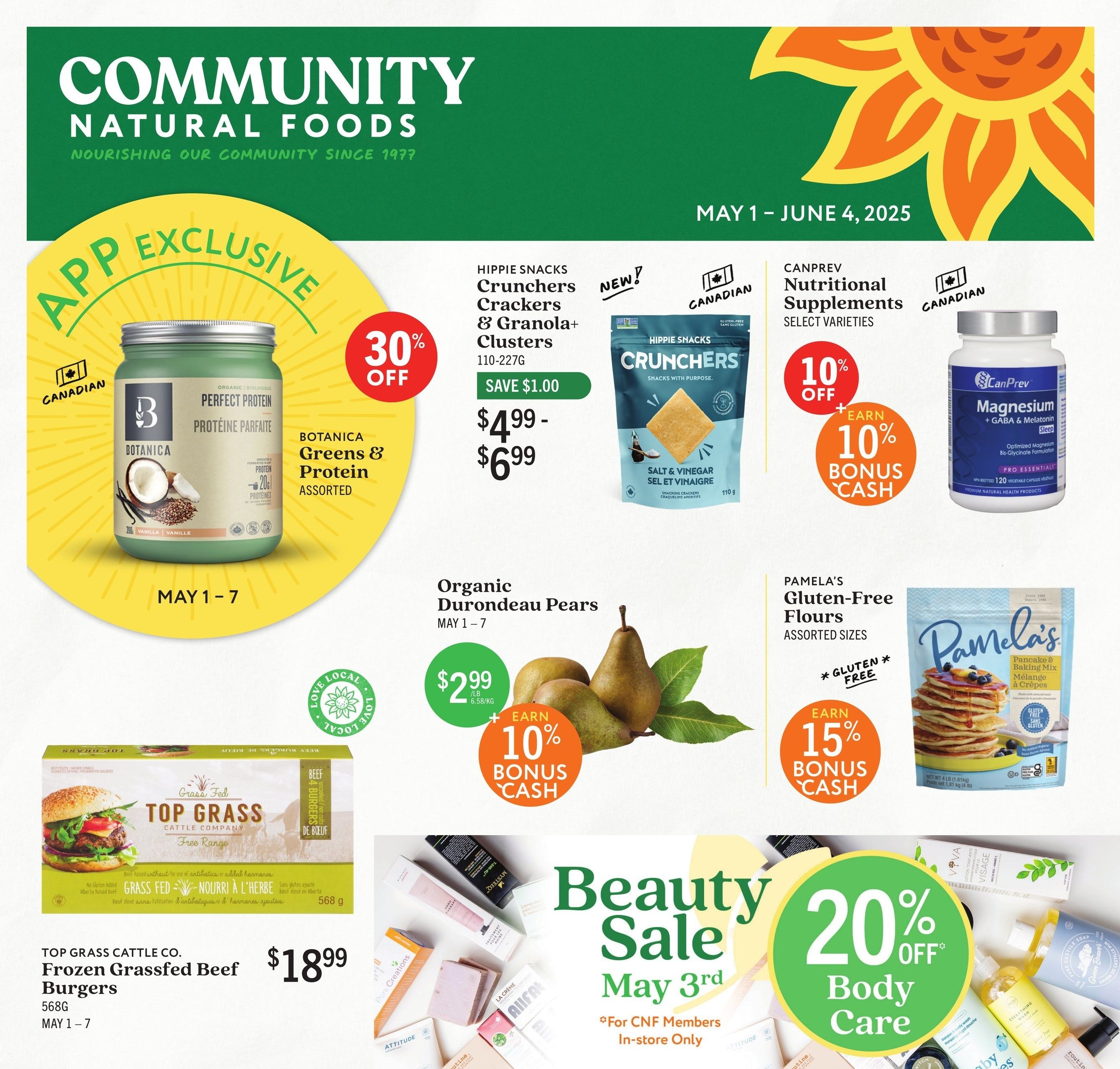 Community Natural Foods - Monthly Savings - Valid from May 1 to June 4, 2025 - Page 1