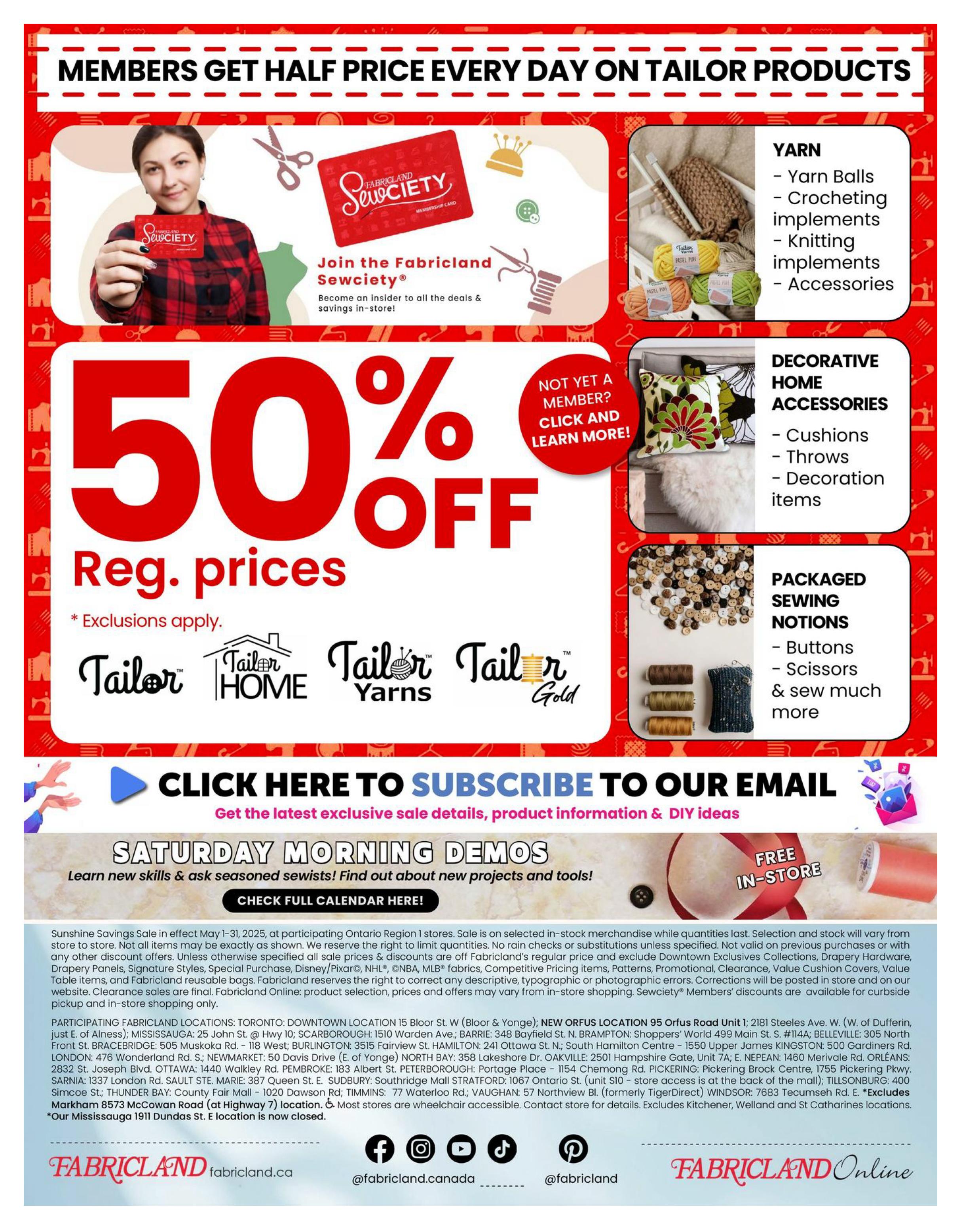 Fabricland - Western Canada - Monthly Savings - Valid from May 1 to 31, 2025 - Page 15