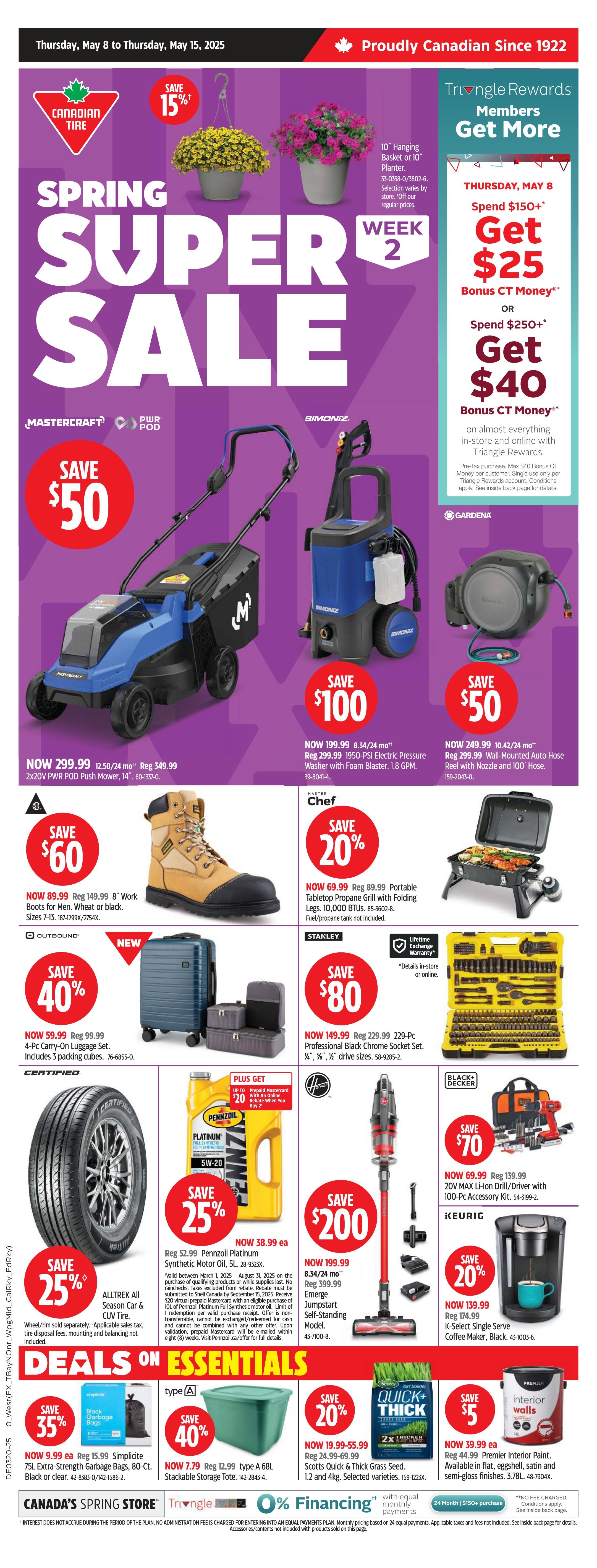 Canadian Tire - Western Canada - Weekly Flyer Specials - Valid from May 8 to 15, 2025 - Page 1