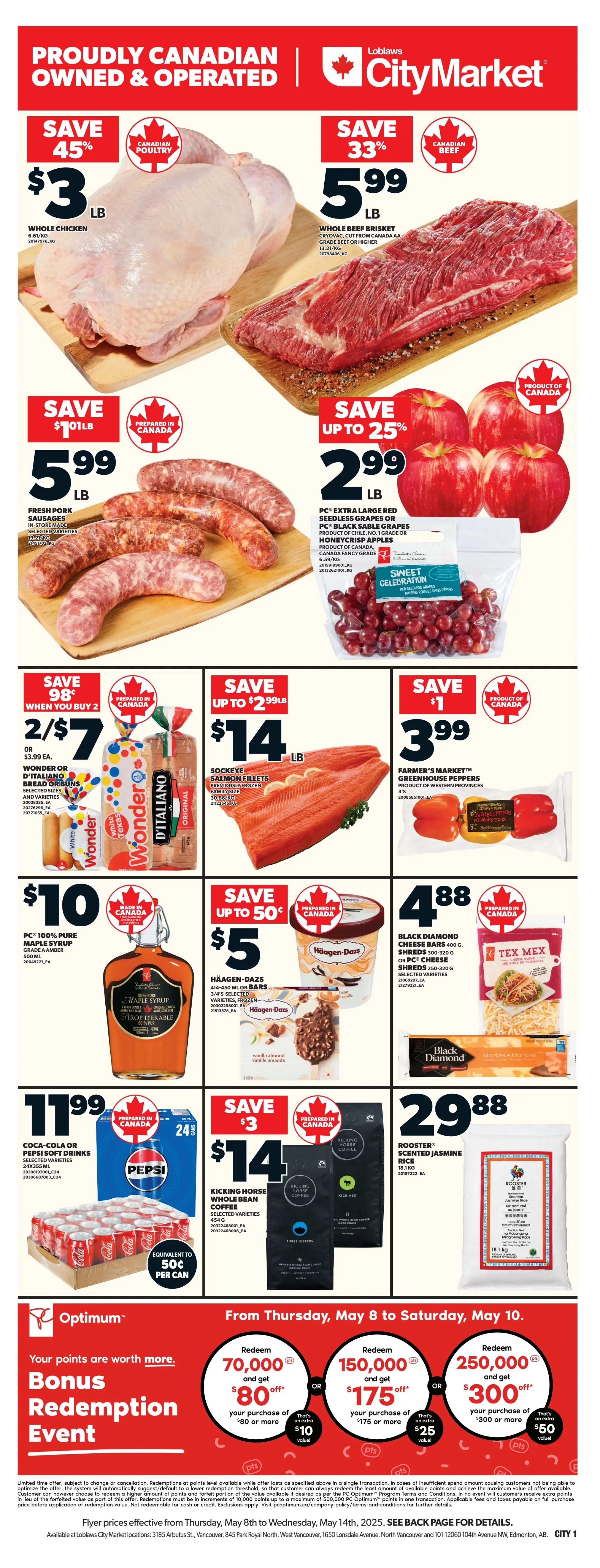 Loblaws - City Market - Weekly Flyer Specials - Valid from May 8 to 14, 2025 - Page 1