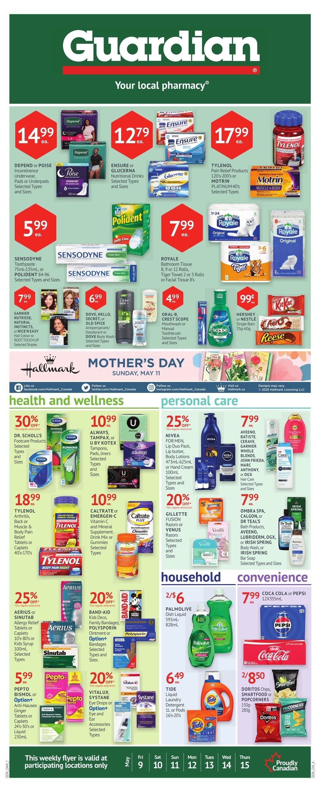 Guardian IDA Pharmacies - Weekly Flyer Specials - Valid from May 9 to 15, 2025 - Page 1