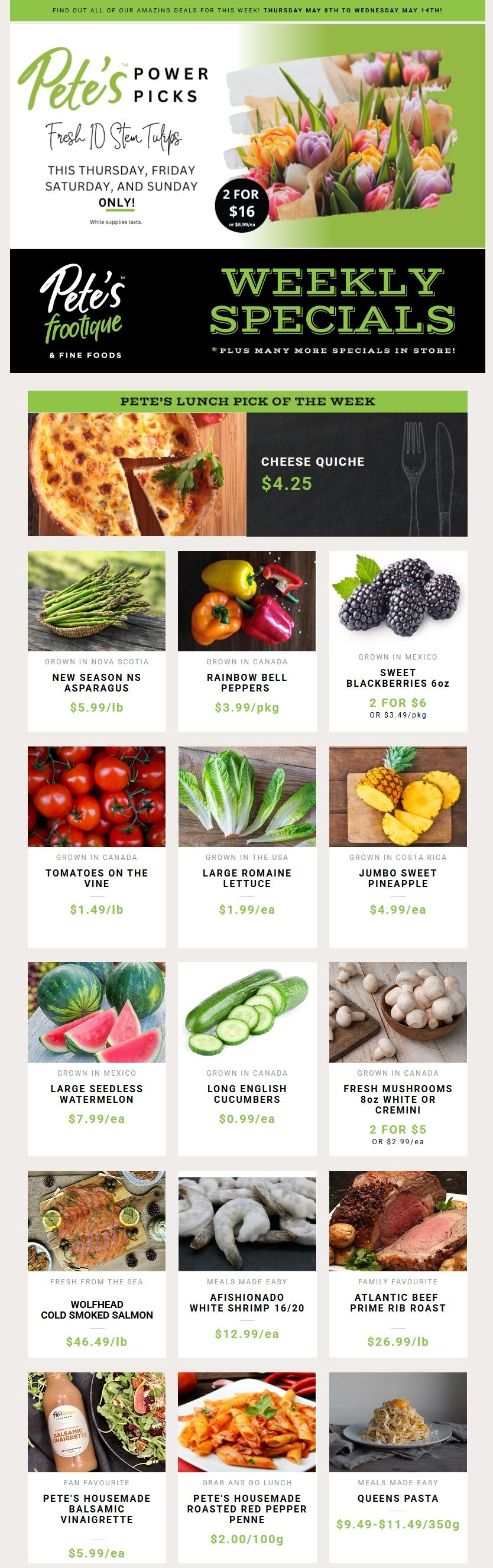 Pete's Frootique & Fine Foods - Weekly Flyer Specials - Valid from May 8 to 14, 2025 - Page 1