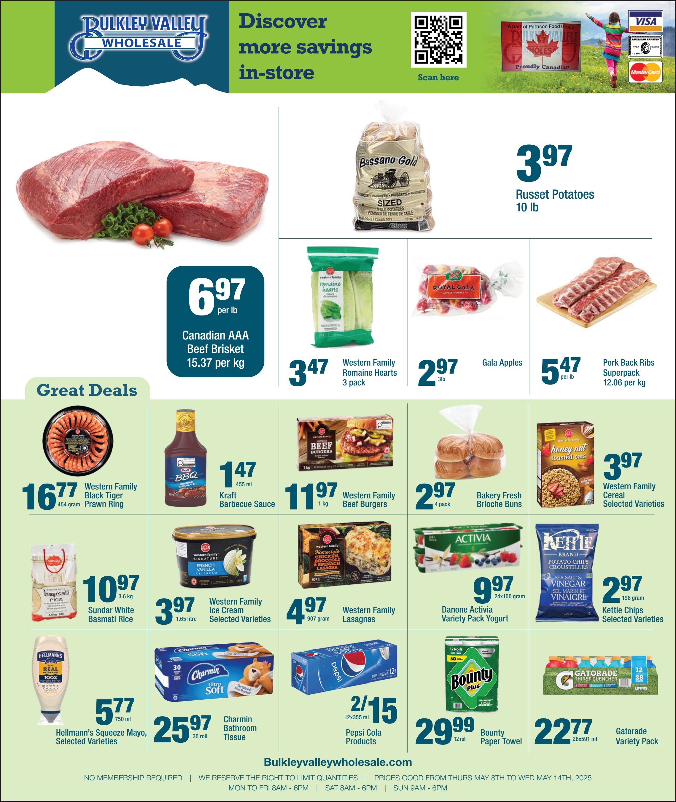 Bulkley Valley Wholesale - Weekly Flyer Specials - Valid from May 8 to 14, 2025 - Page 1