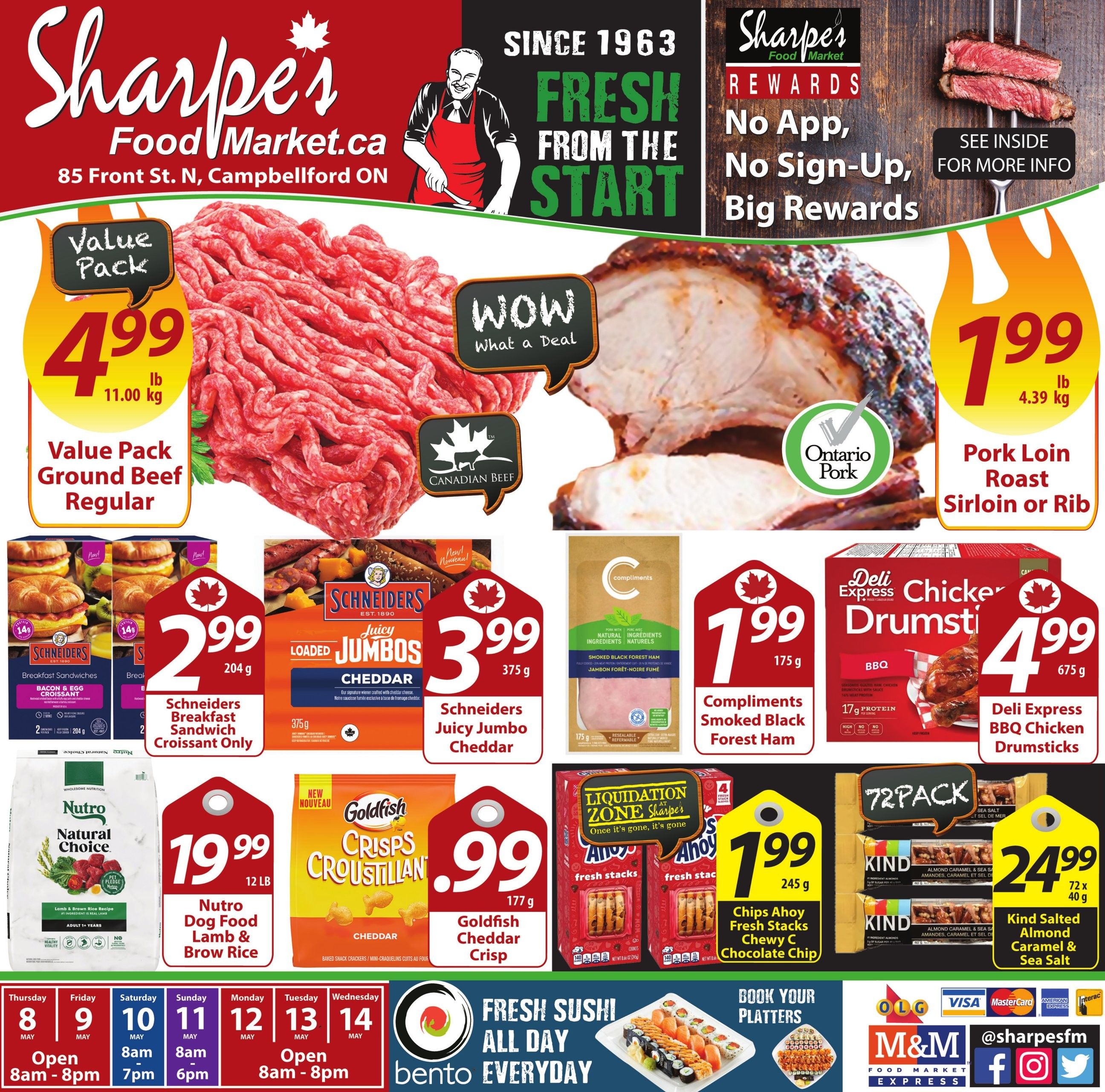Sharpe’s Food Market - Weekly Flyer Specials - Valid from May 8 to 14, 2025 - Page 1