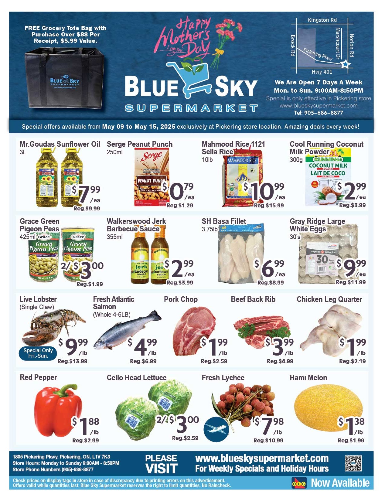 Blue Sky Supermarket - Pickering - Weekly Flyer Specials - Valid from May 9 to 15, 2025 - Page 1