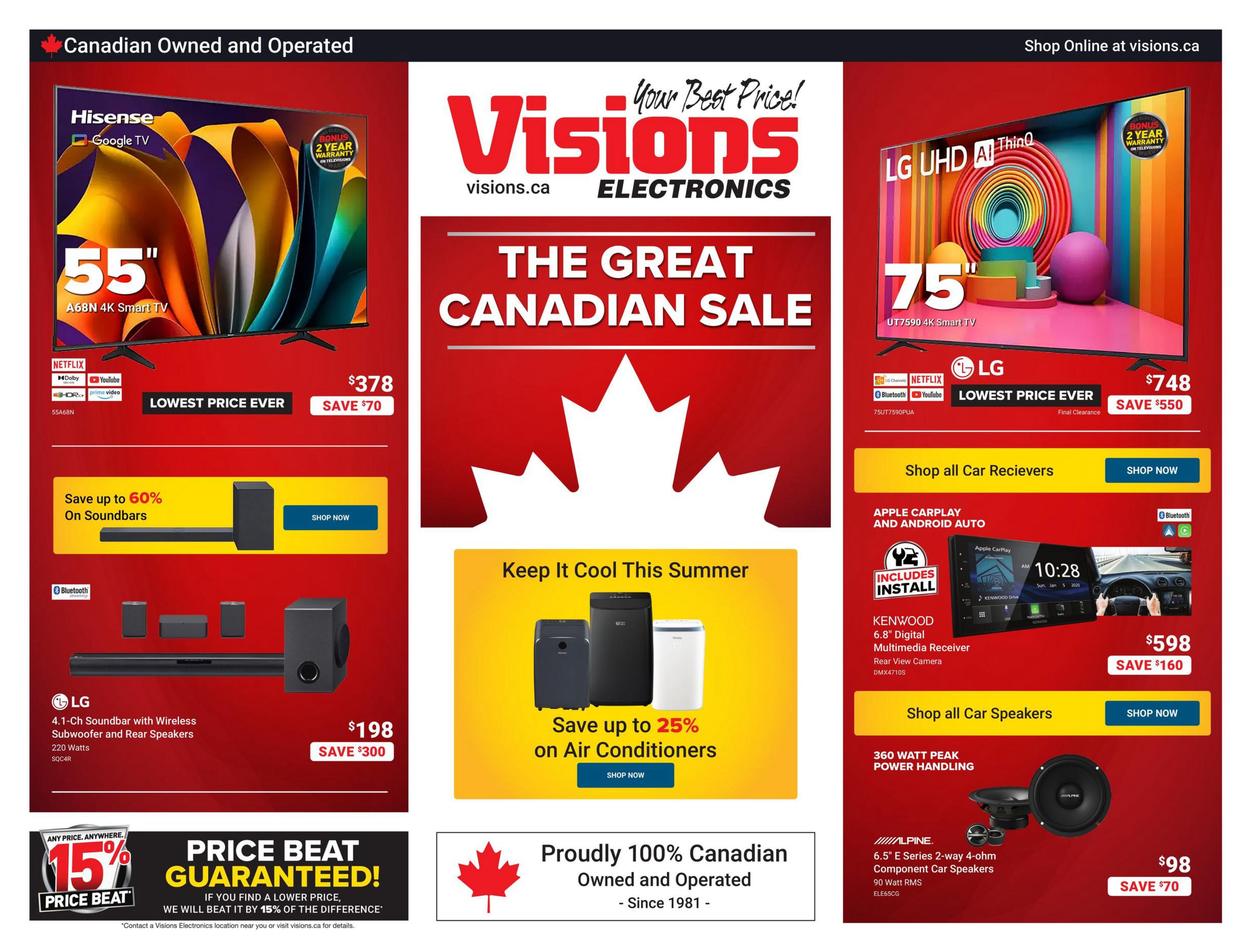 Visions Electronics - Weekly Flyer Specials - Valid from May 9 to 15, 2025 - Page 1