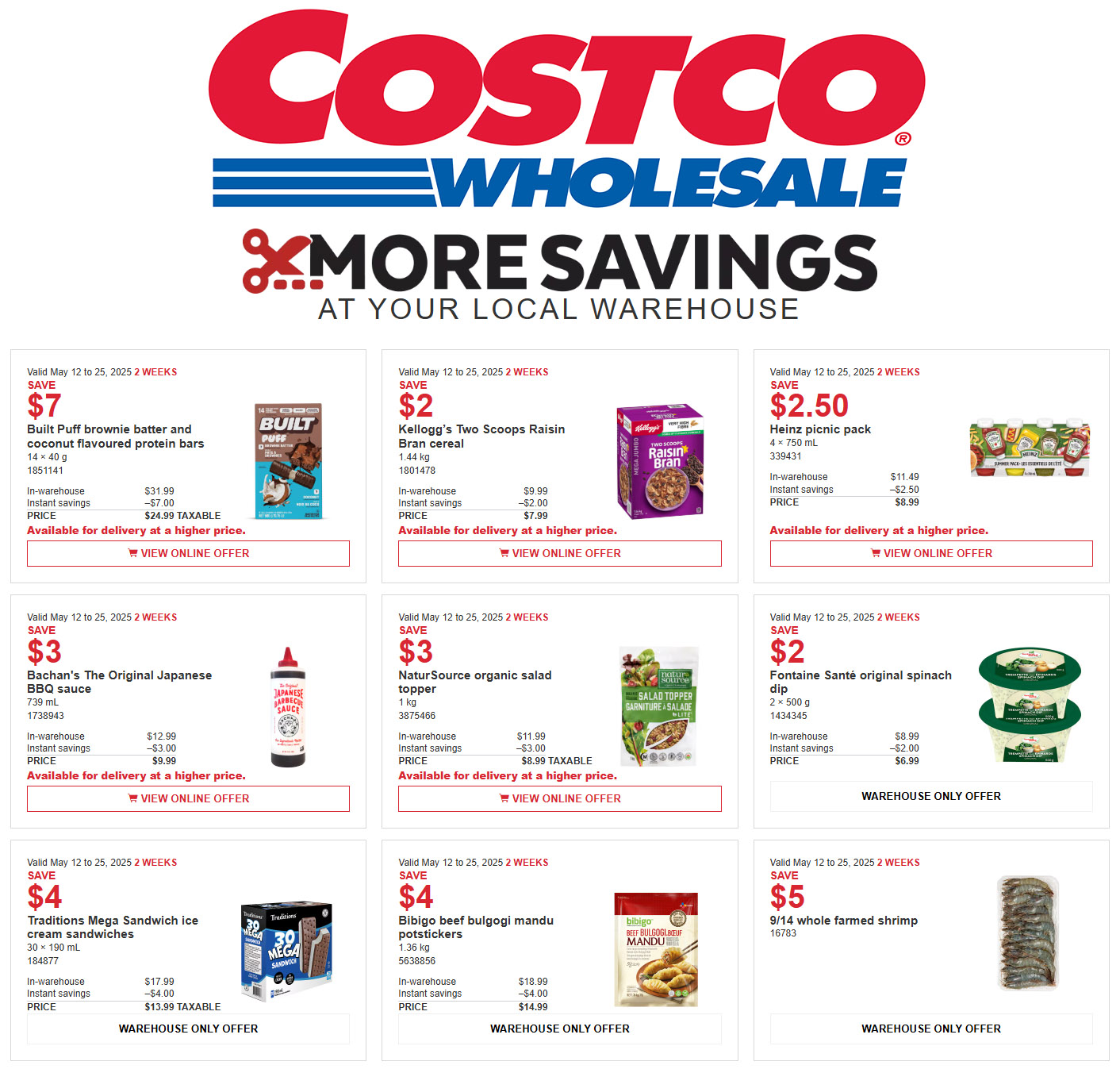 Costco - 2 Weeks of Savings - Valid from May 12 to 25, 2025 - Page 1