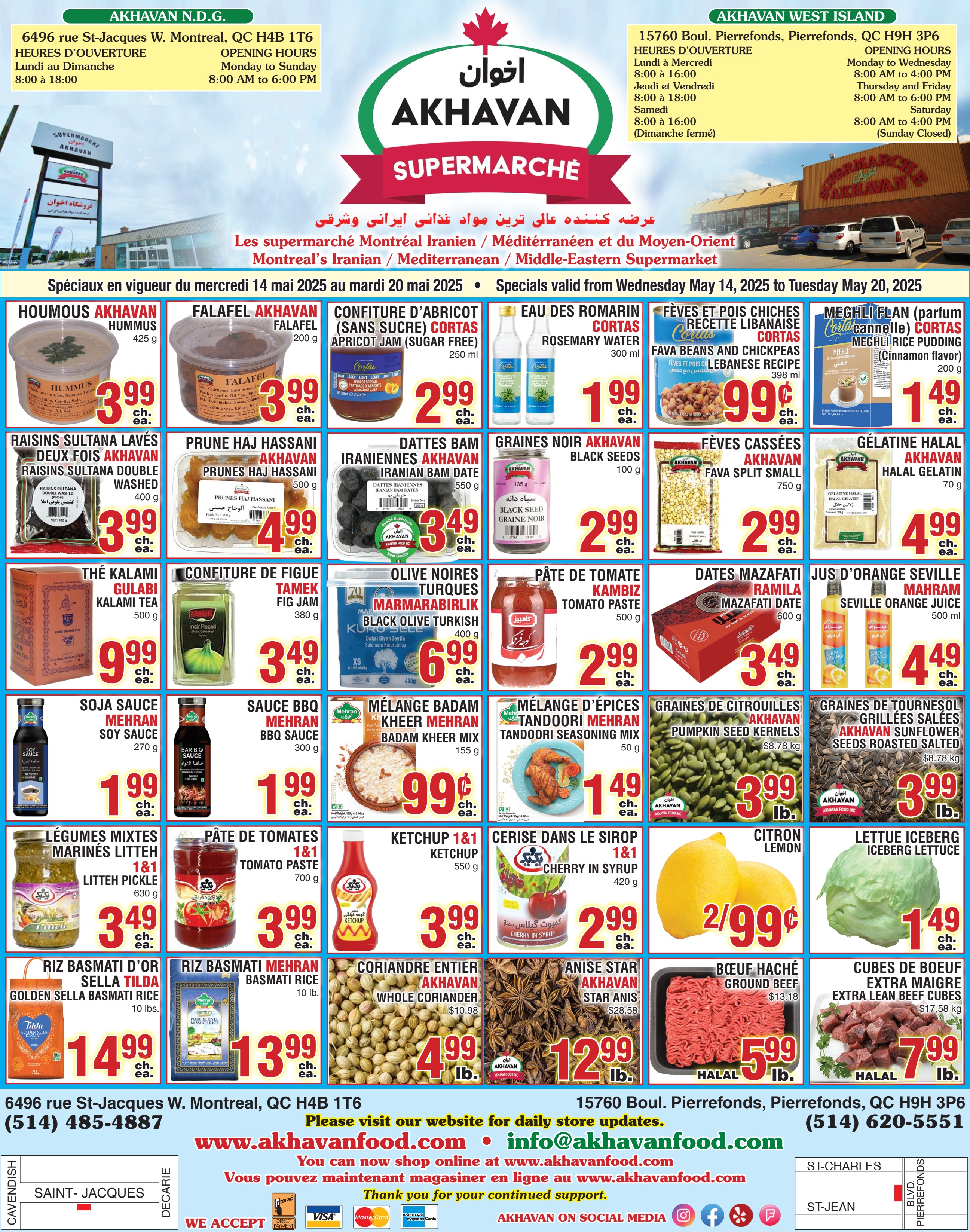 Akhavan - Weekly Flyer Specials - Valid from May 14 to 20, 2025 - Page 1