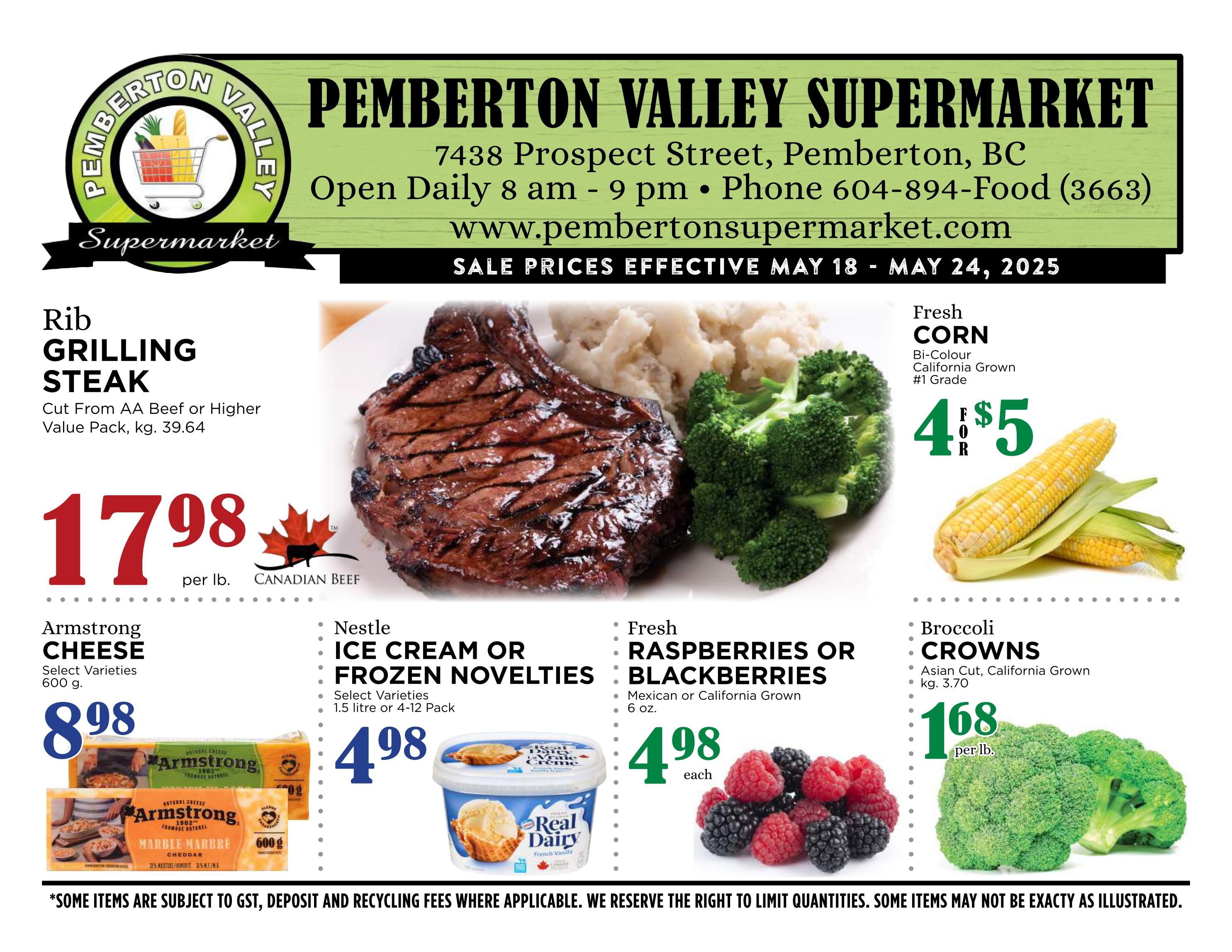 Pemberton Valley Supermarket - Weekly Flyer Specials - Valid from May 18 to 24, 2025 - Page 1