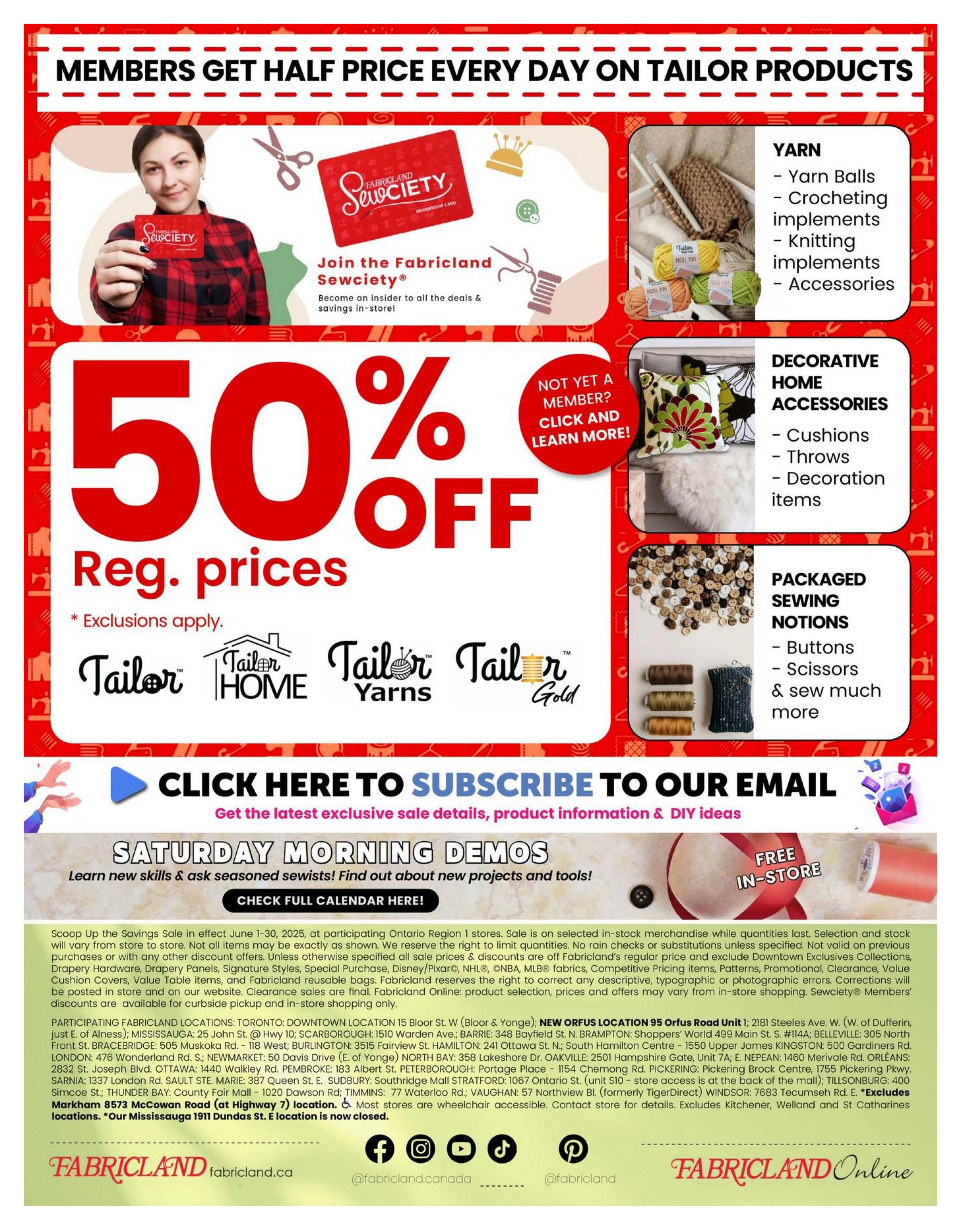 Fabricland - Monthly Savings - Valid from June 1 to 30, 2025 - Page 16