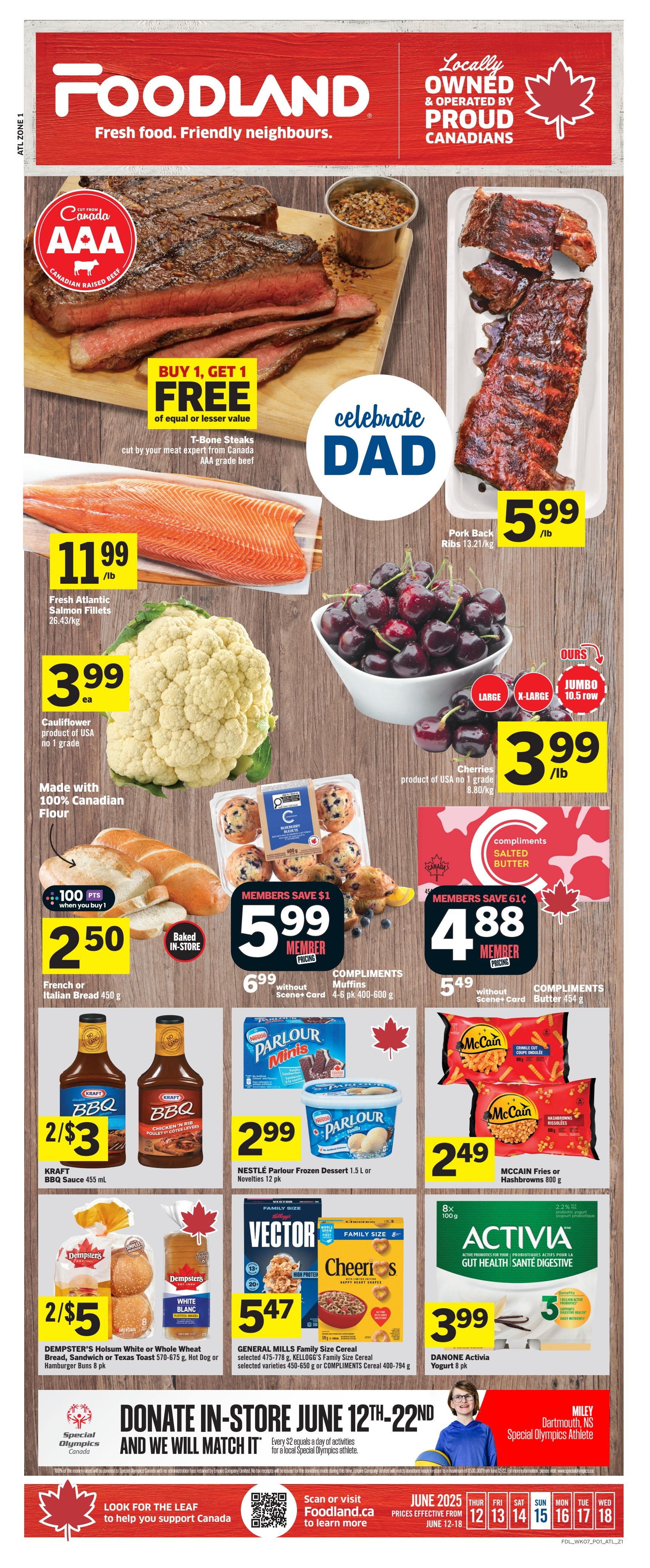 Foodland - Atlantic Canada - Weekly Flyer Specials - Valid from June 12 to 18, 2025 - Page 1