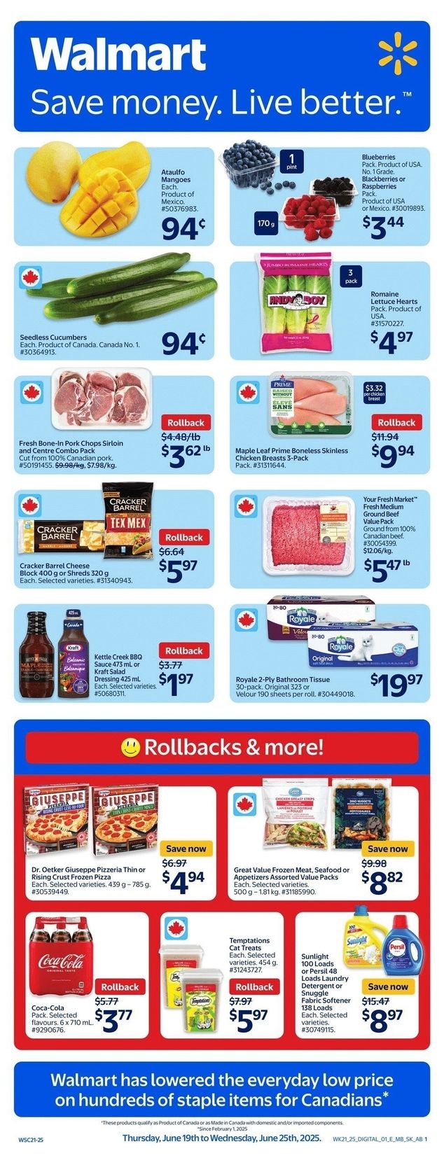 Walmart Canada - Western Canada - Weekly Flyer Specials - Valid from June 19 to 25, 2025 - Page 1