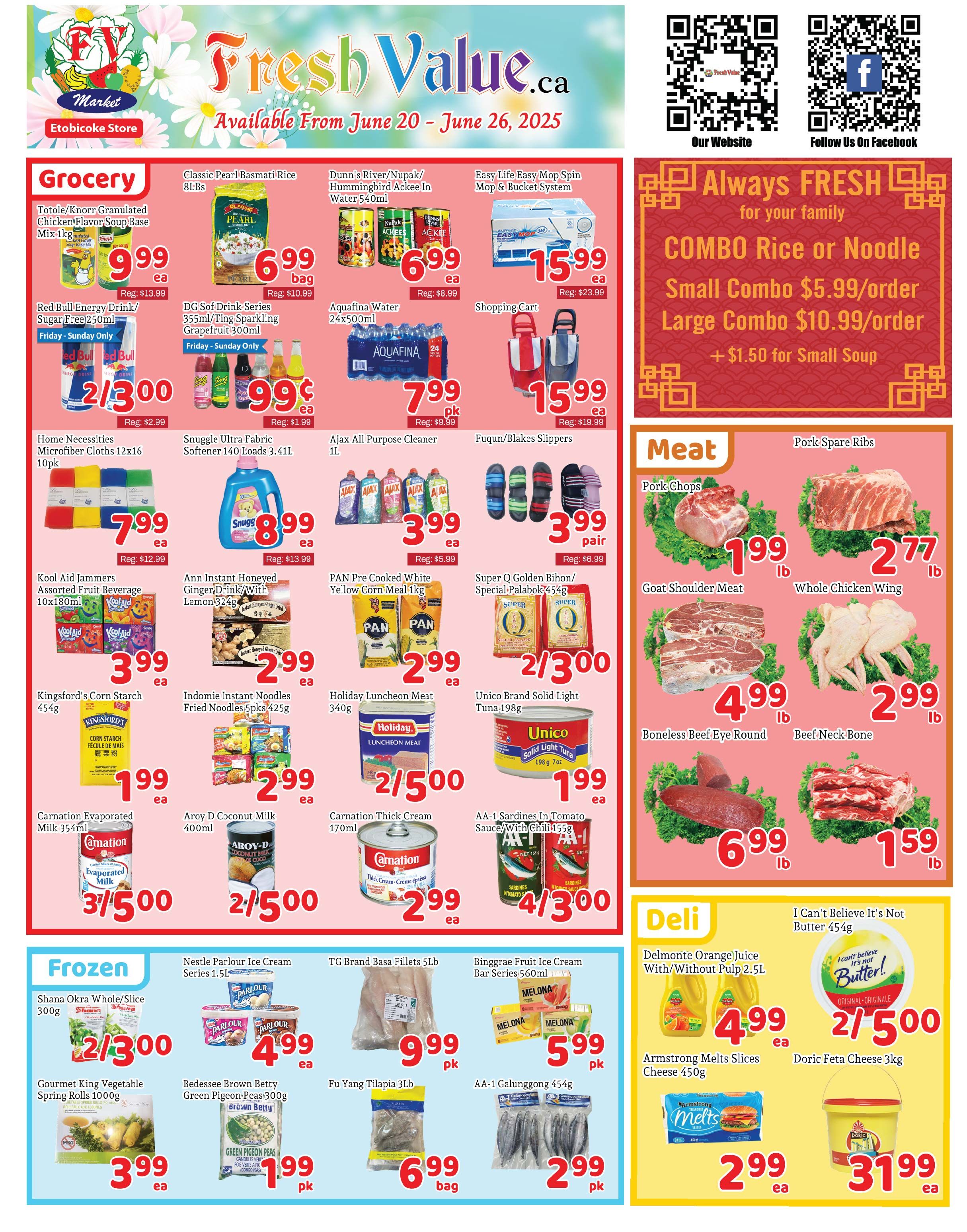 Fresh Value Market - Etobicoke Store - Weekly Flyer Specials - Valid from June 20 to 26, 2025 - Page 1
