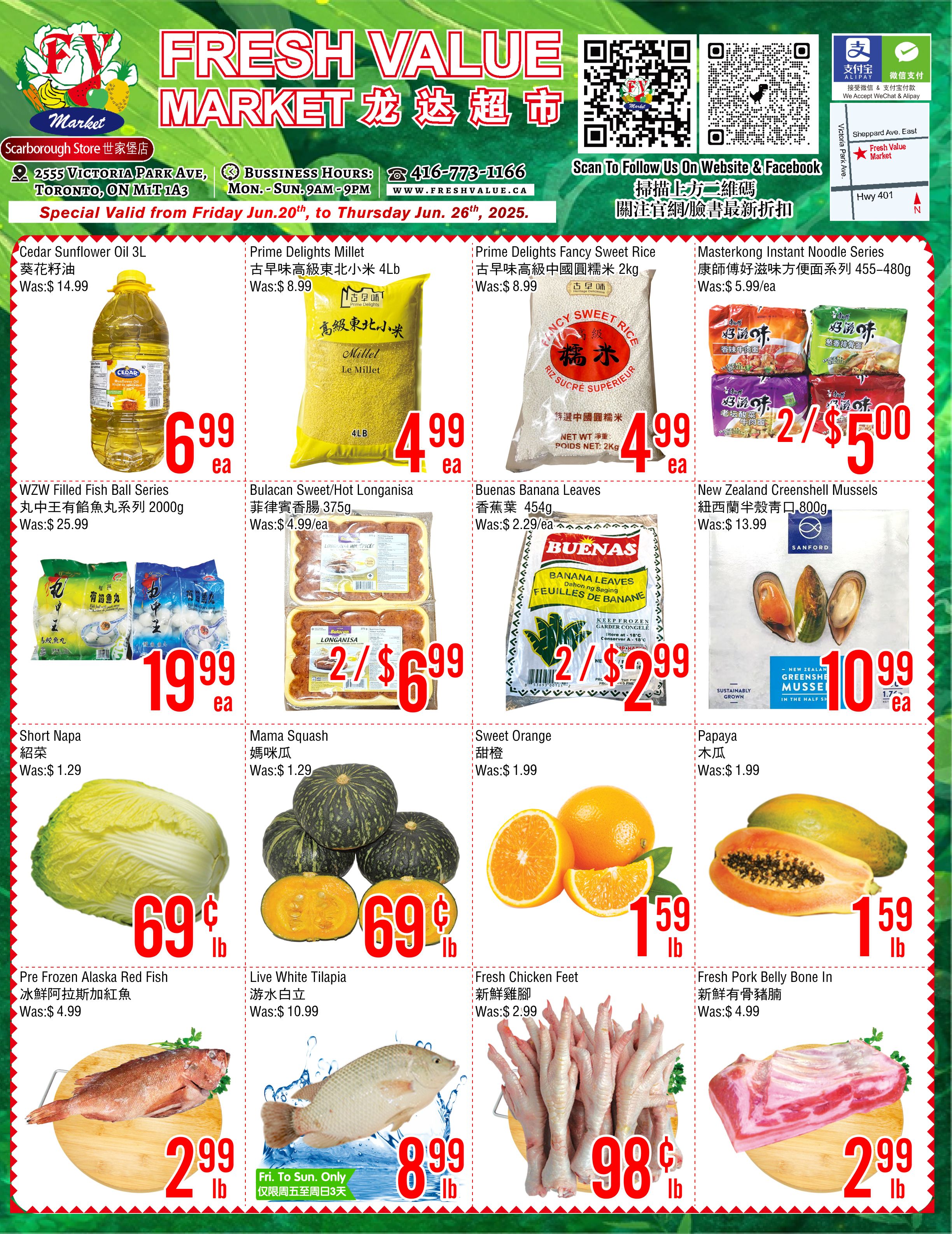 Fresh Value Market - Scarborough Store - Weekly Flyer Specials - Valid from June 20 to 26, 2025 - Page 1