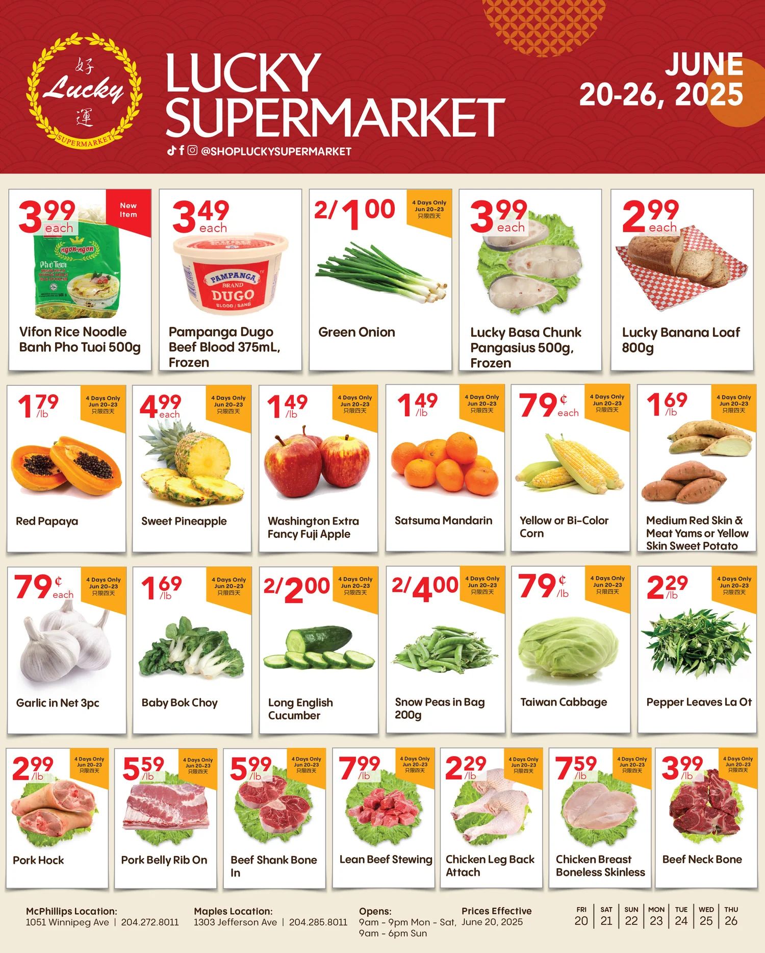 Lucky Supermarket - Winnipeg - Weekly Flyer Specials - Valid from June 20 to 26, 2025 - Page 1