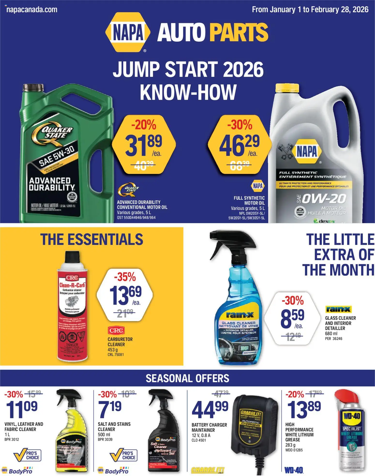 NAPA Auto Parts - Monthly Savings